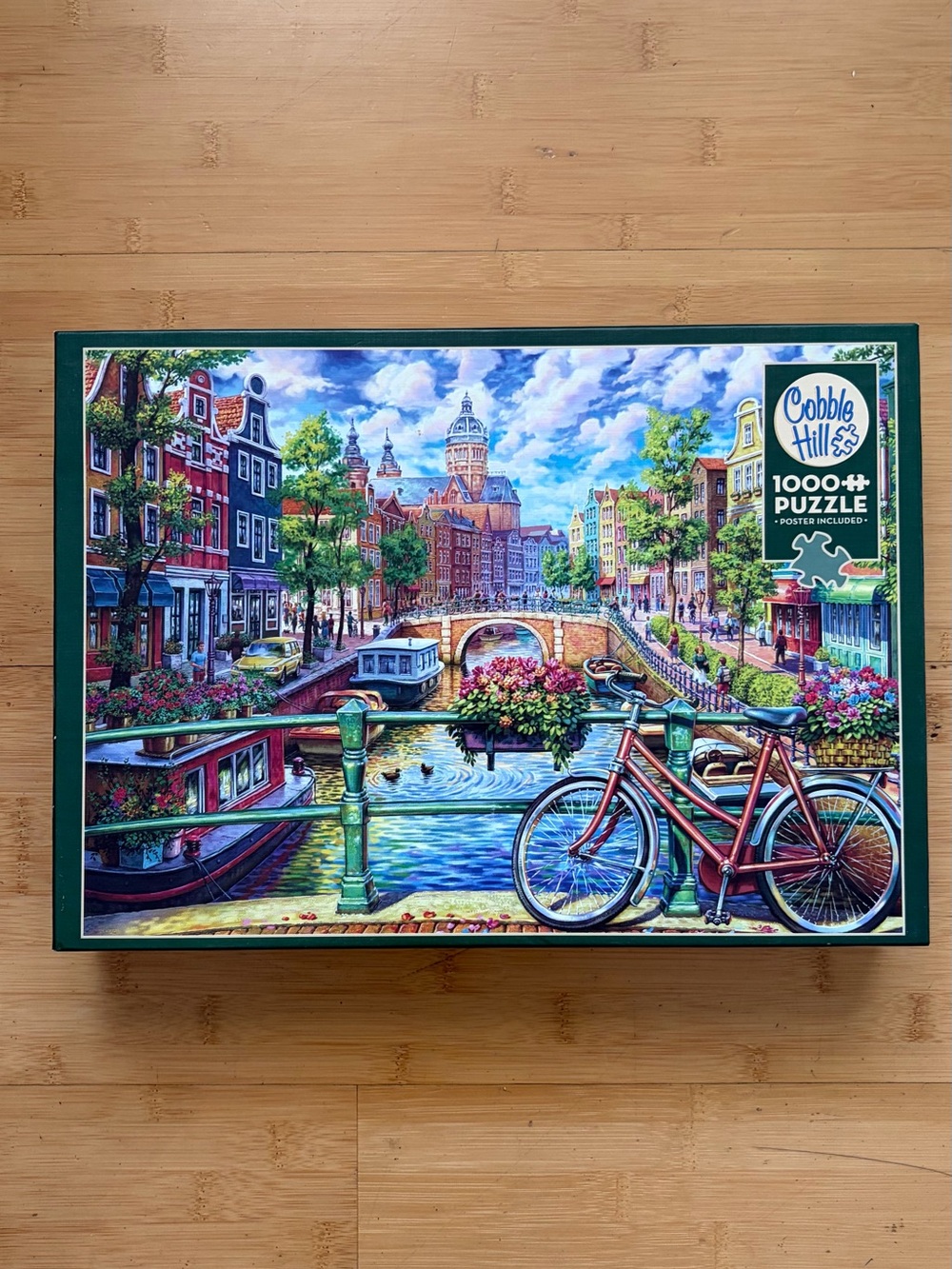 Cobble Hill 1000+ Piece Canal Bicycle Puzzle - Blue/Green